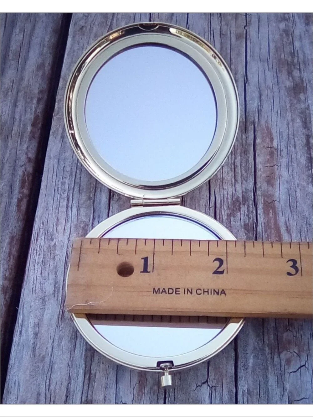 To My Wife Gold Tone Compact Mirror Purse Mirror Gift